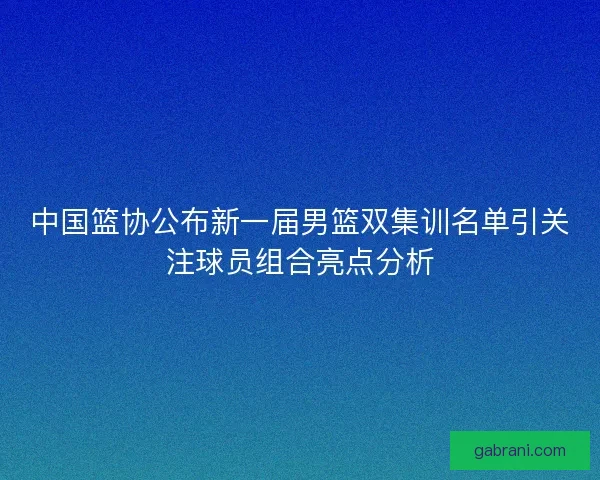 中国篮协公布新一届男篮双集训名单引关注球员组合亮点分析